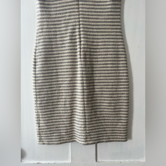 BOGO Reiss Cream & Gray Striped Dress - Picture 9 of 11